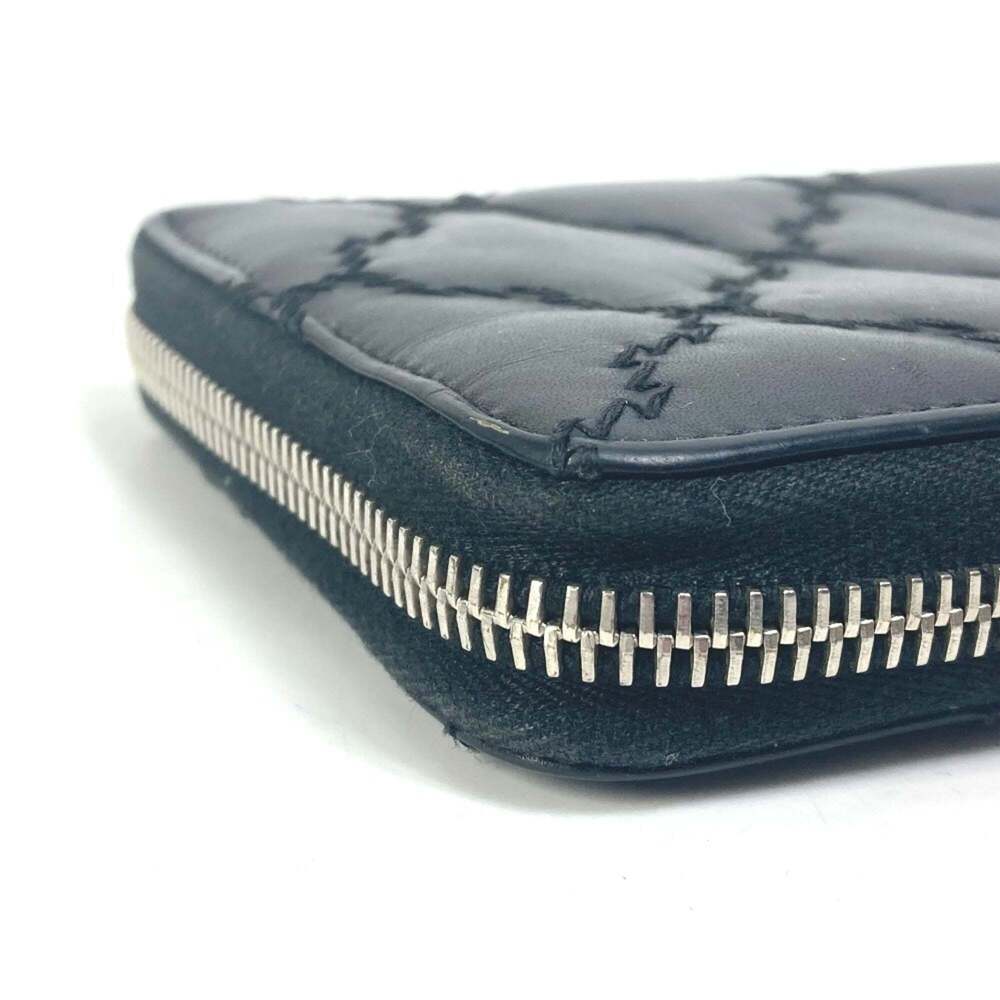 CHANEL Black Lambskin Leather Logo Wallet - Picture 4 of 16